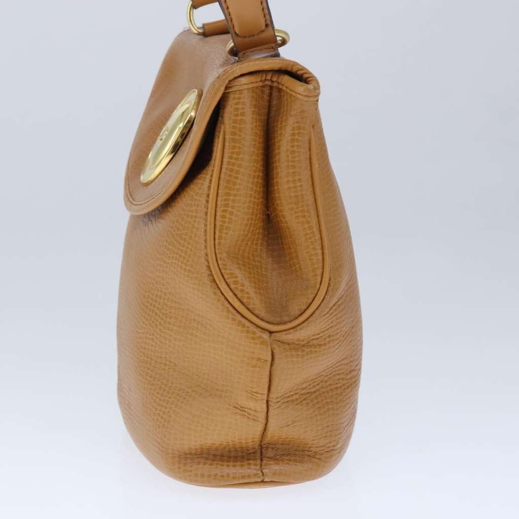 Christian Dior Vintage CD Handbag Brown Leather Good condition - Model View