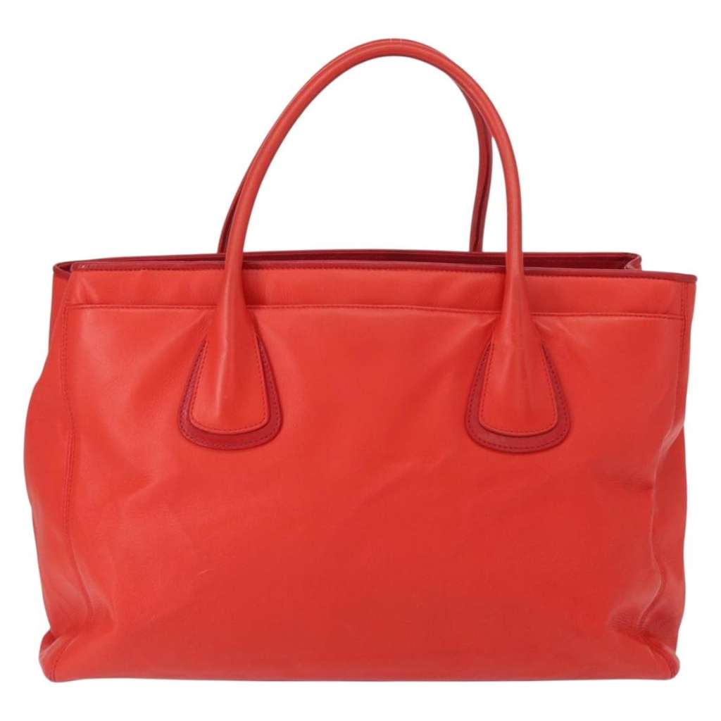Chanel Cerf Executive Tote Red Leather Good condition - Back View