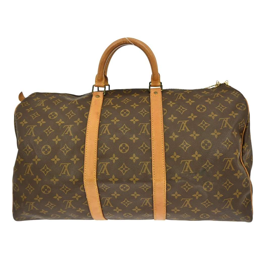 Louis Vuitton Keepall Bag Brown Canvas Fair condition - Back View