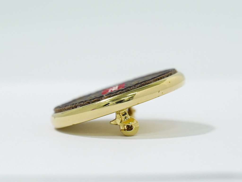Louis Vuitton Single LV Snowflake Pin Brown Good condition - Inside View