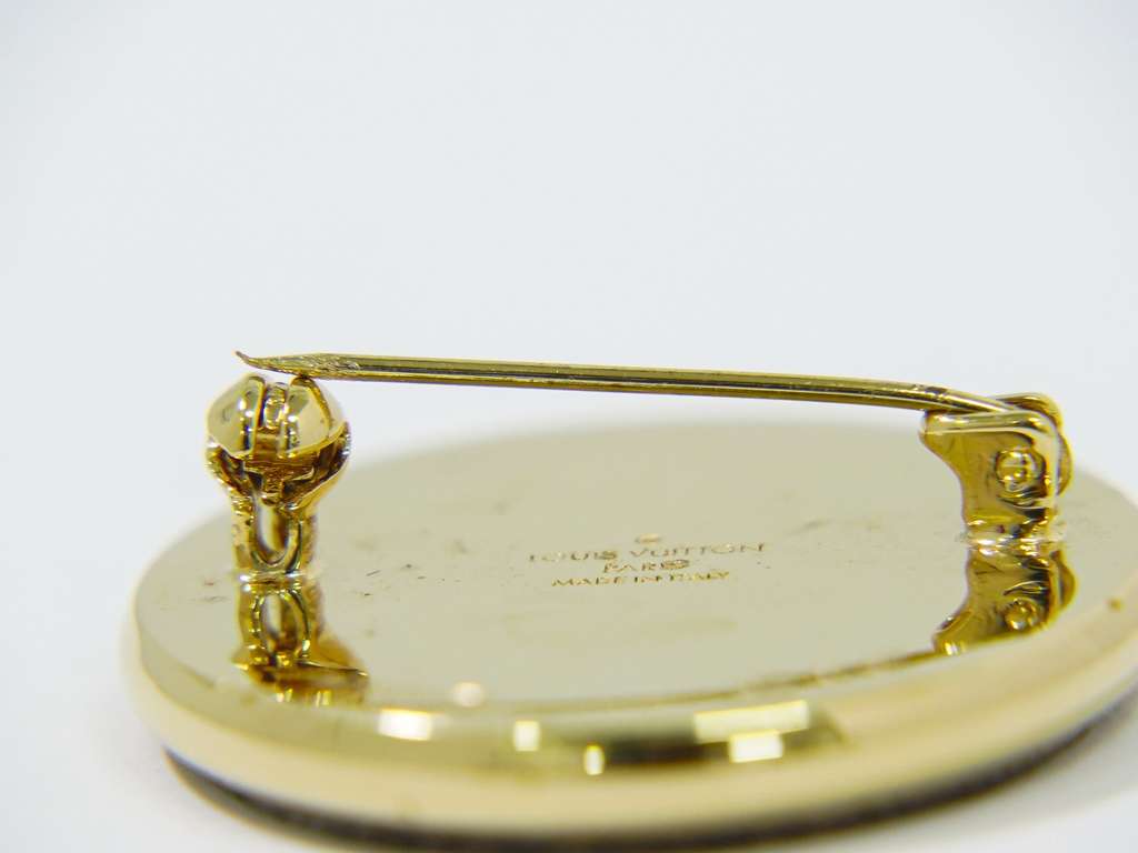 Louis Vuitton Single LV Snowflake Pin Brown Good condition - Box View