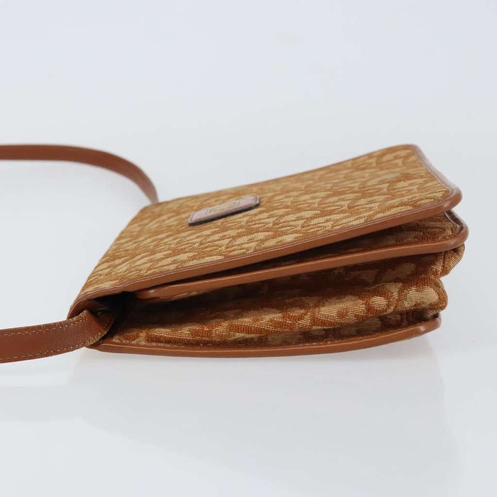 Christian Dior Vintage Trotter Shoulder Bag Brown Canvas Good condition - Model View