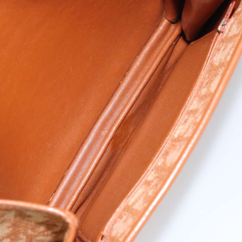 Christian Dior Vintage Trotter Shoulder Bag Brown Canvas Good condition - Box View