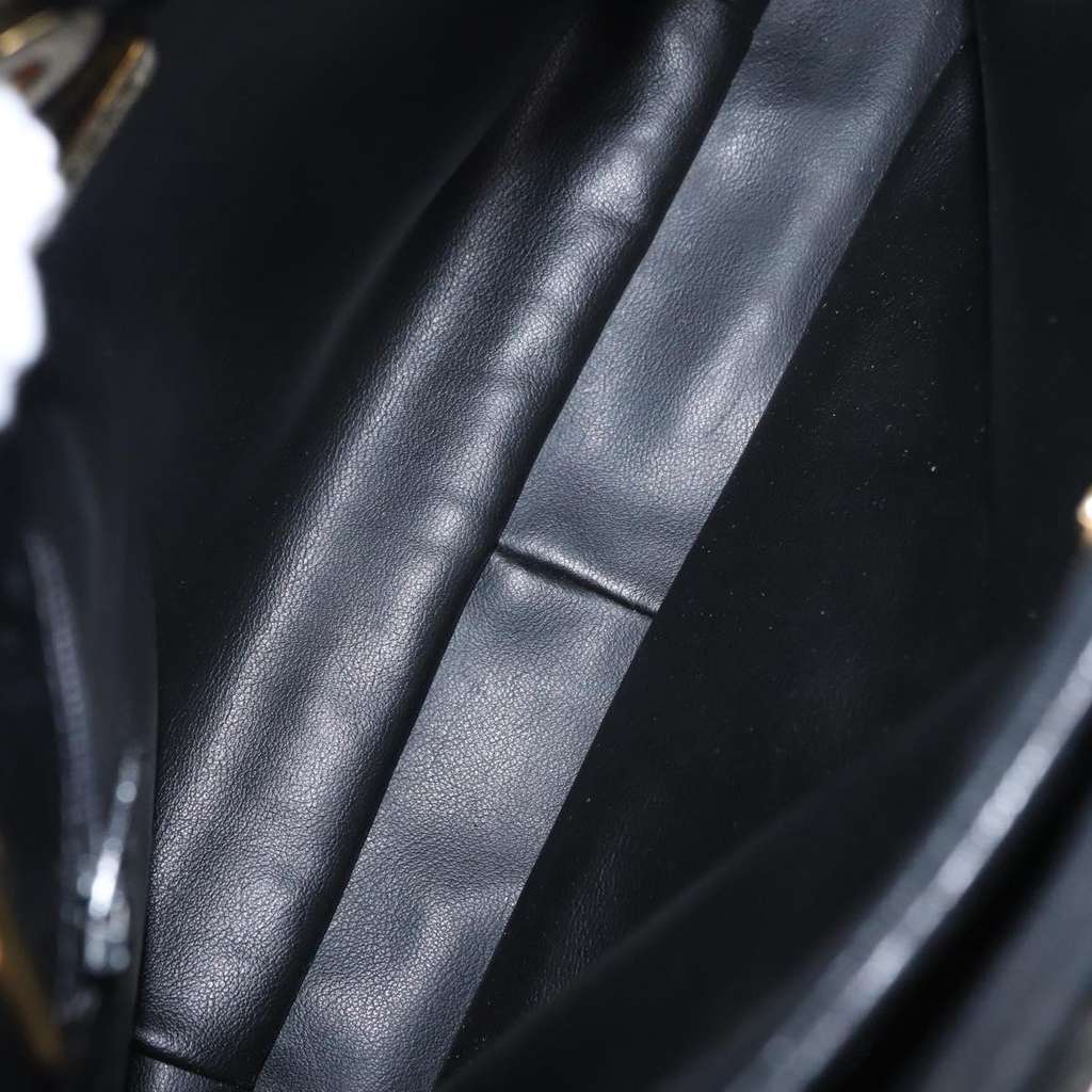 Bally Vintage Chain Shoulder Bag Black Leather Good condition - Box View