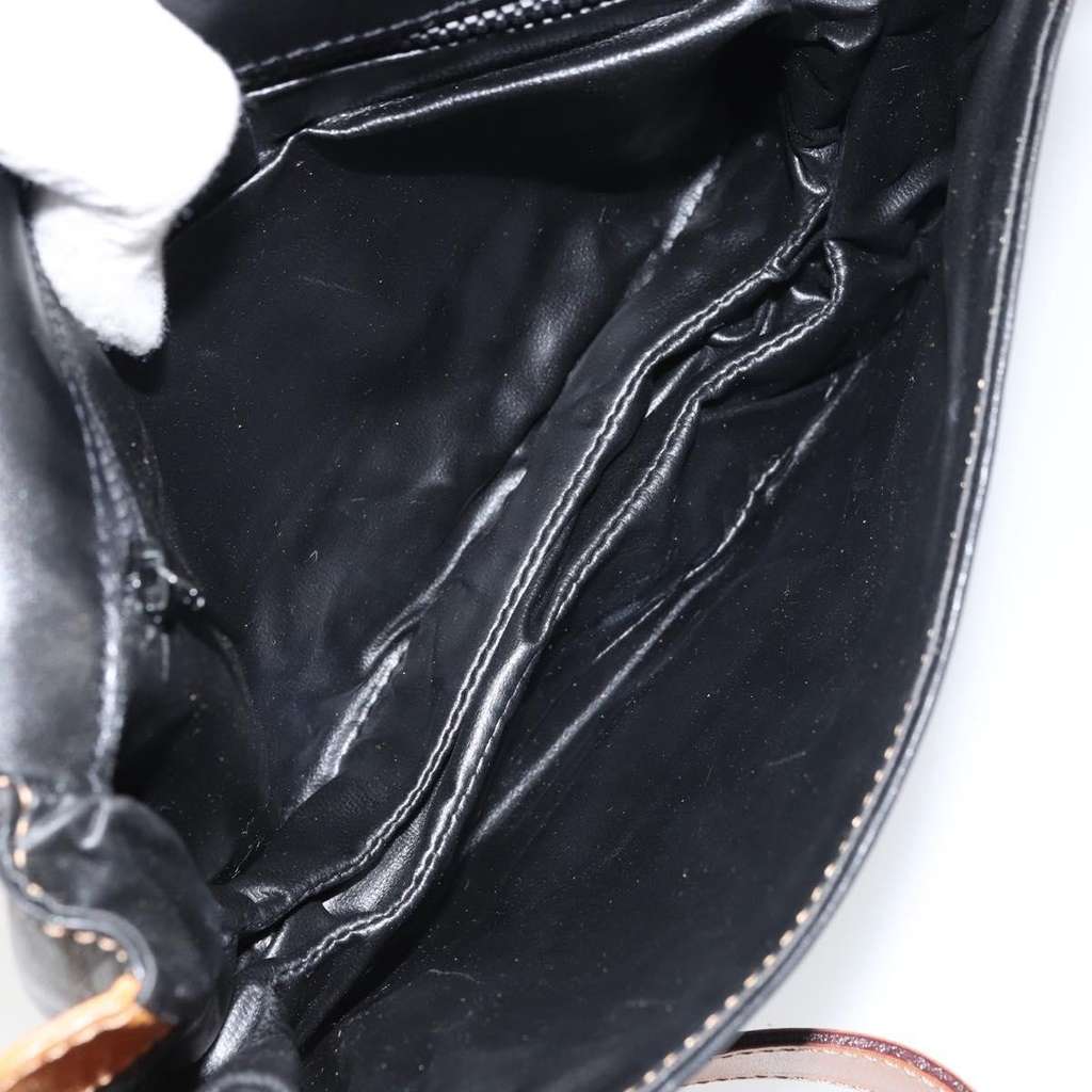 Celine Vintage Shoulder Bag Black Leather Good condition - Box View