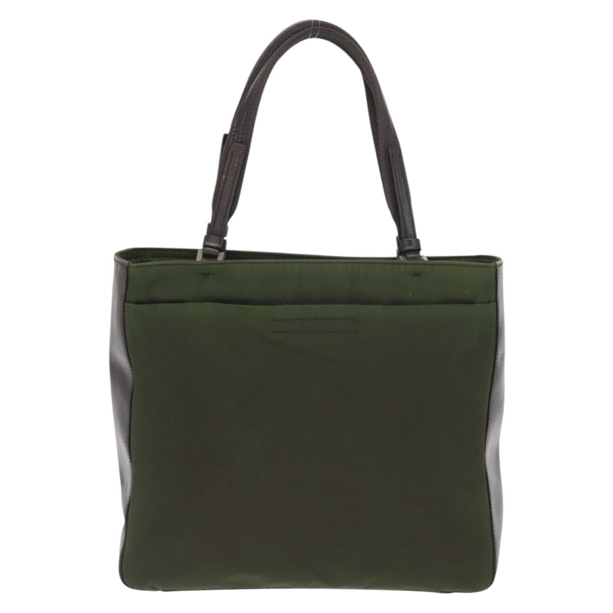 Prada Logo Shopping Tote Khaki Good condition - Inside View