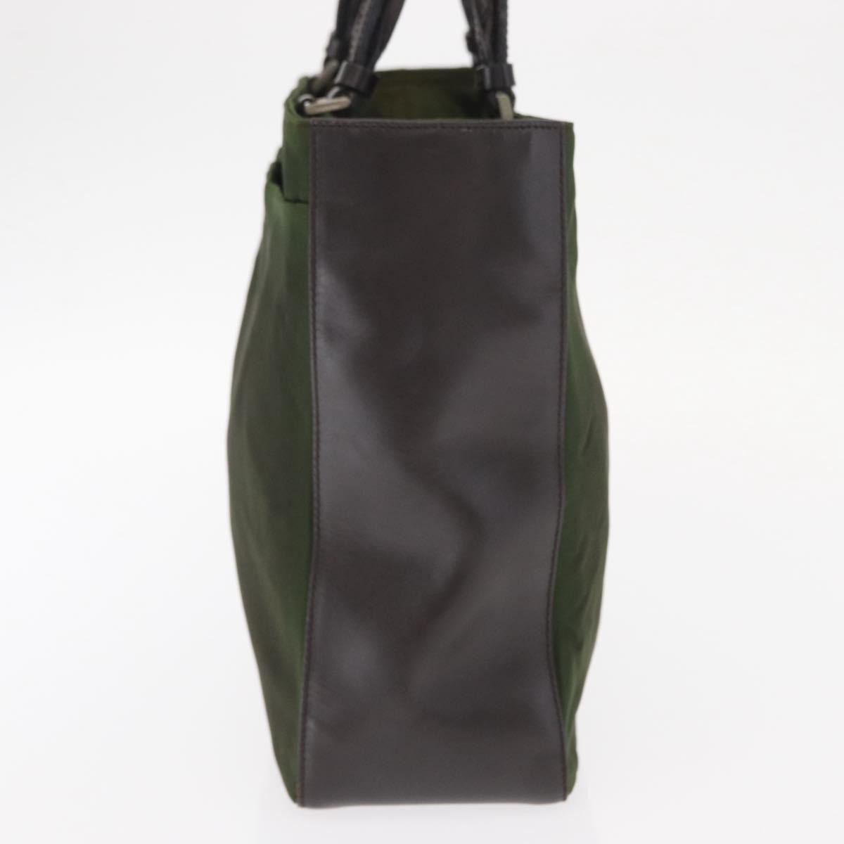 Prada Logo Shopping Tote Khaki Good condition - Box View