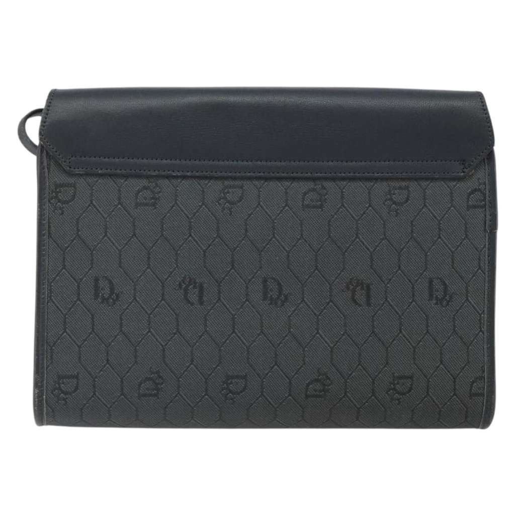 Christian Dior Vintage Honeycomb Flap Crossbody Bag Black Good condition - Back View