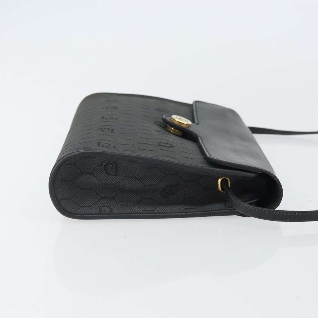 Christian Dior Vintage Honeycomb Flap Crossbody Bag Black Good condition - Inside View