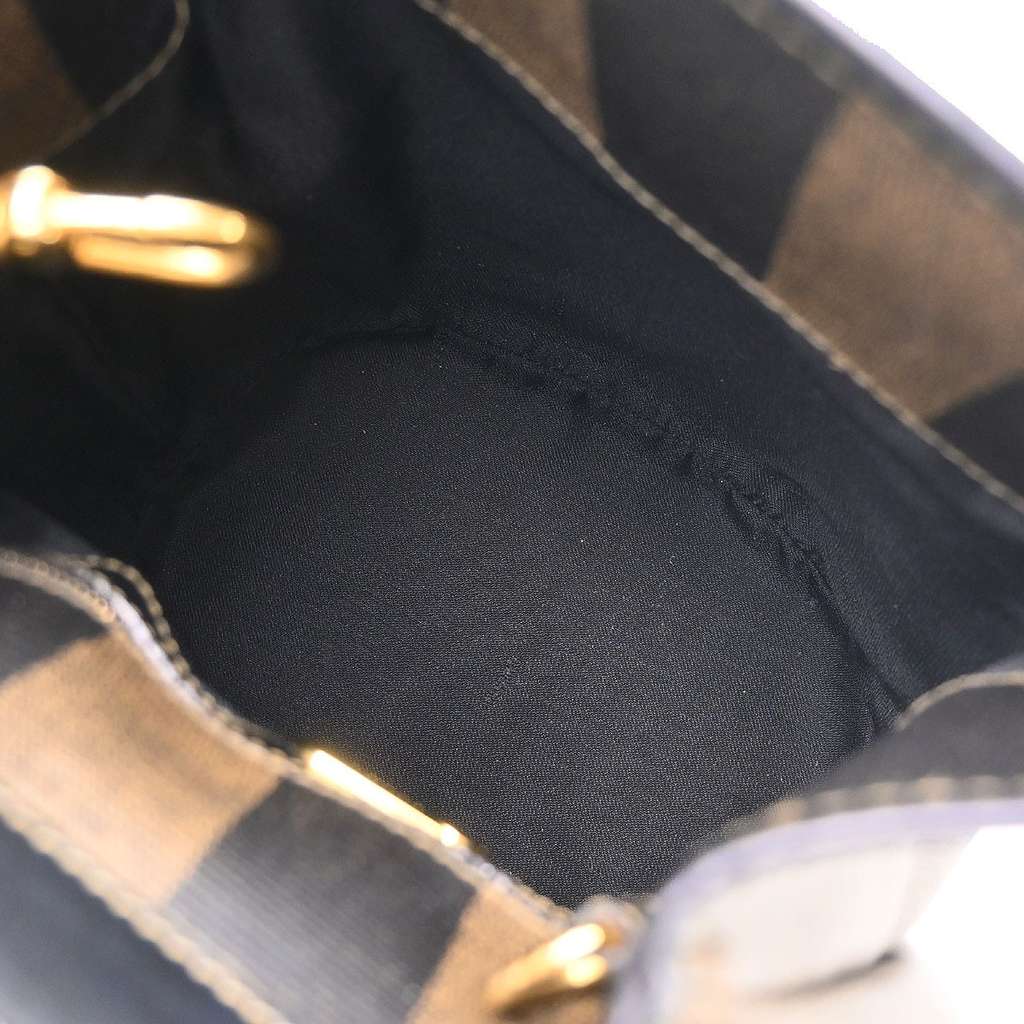 Fendi Pequin Sling Backpack Brown Canvas Good condition - Inside View