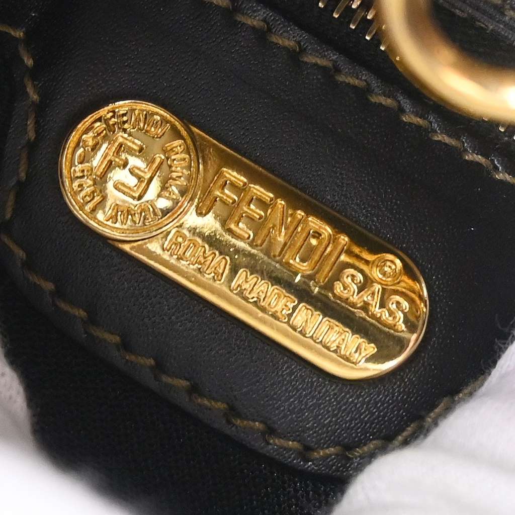 Fendi Pequin Sling Backpack Brown Canvas Good condition - Model View