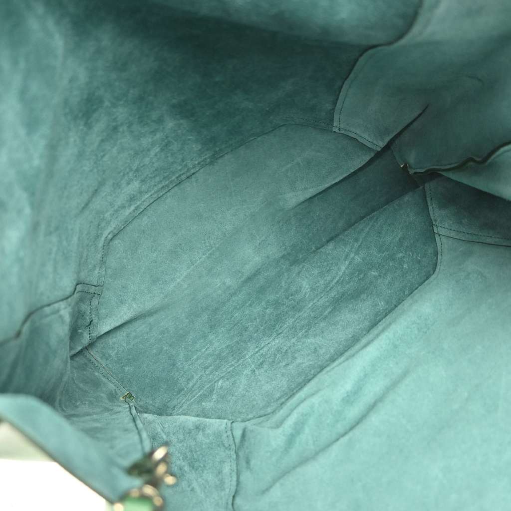 Celine Cabas Hobo Green Leather Good condition - Inside View