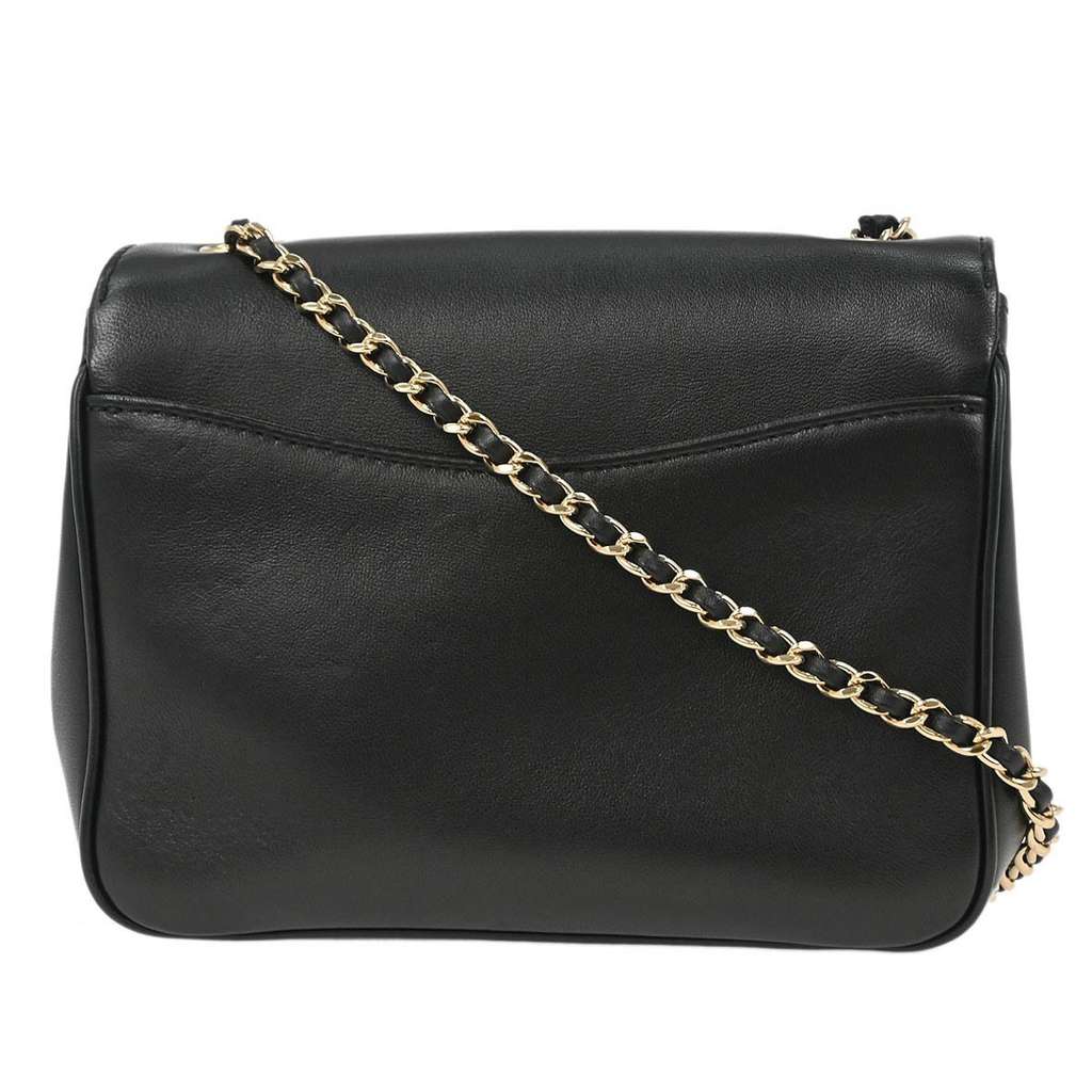 Chanel CC Mania Flap Bag Black Leather Good condition - Back View