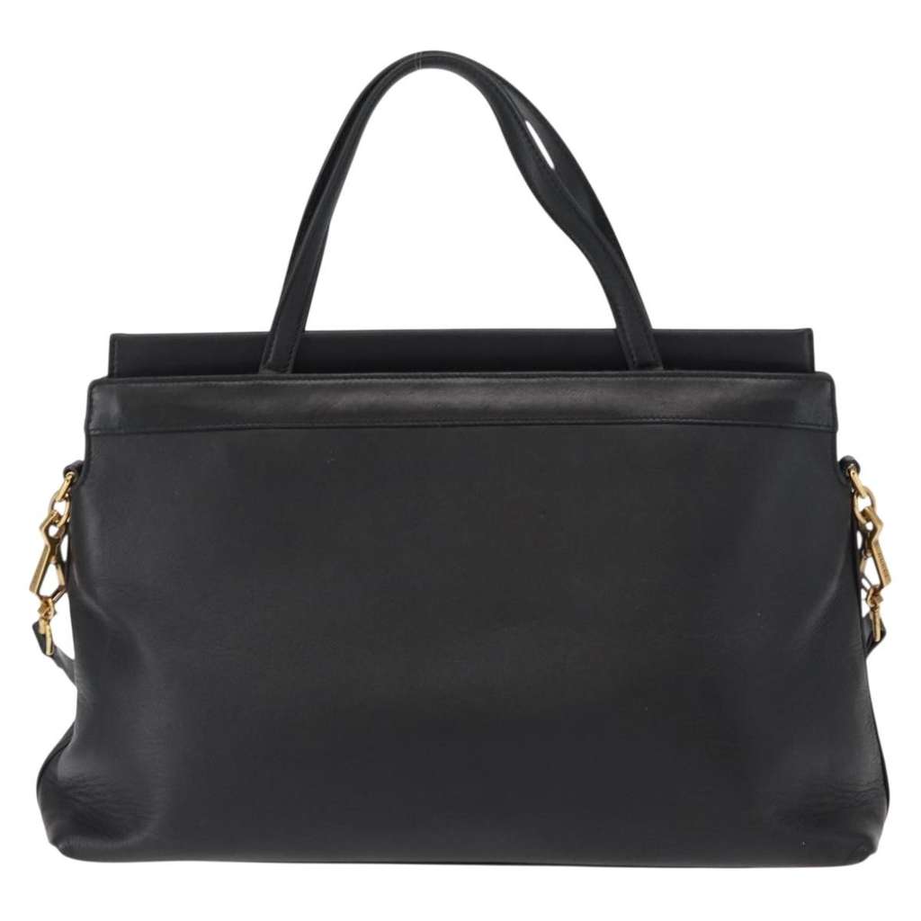 Gucci Linea Matisse Interlocking G Top Handle Tote Black Leather Good condition - Back View