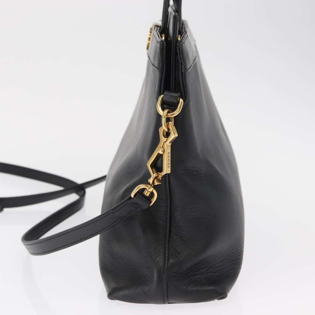 Gucci Linea Matisse Interlocking G Top Handle Tote Black Leather Good condition - Inside View