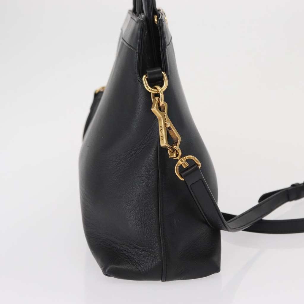 Gucci Linea Matisse Interlocking G Top Handle Tote Black Leather Good condition - Model View
