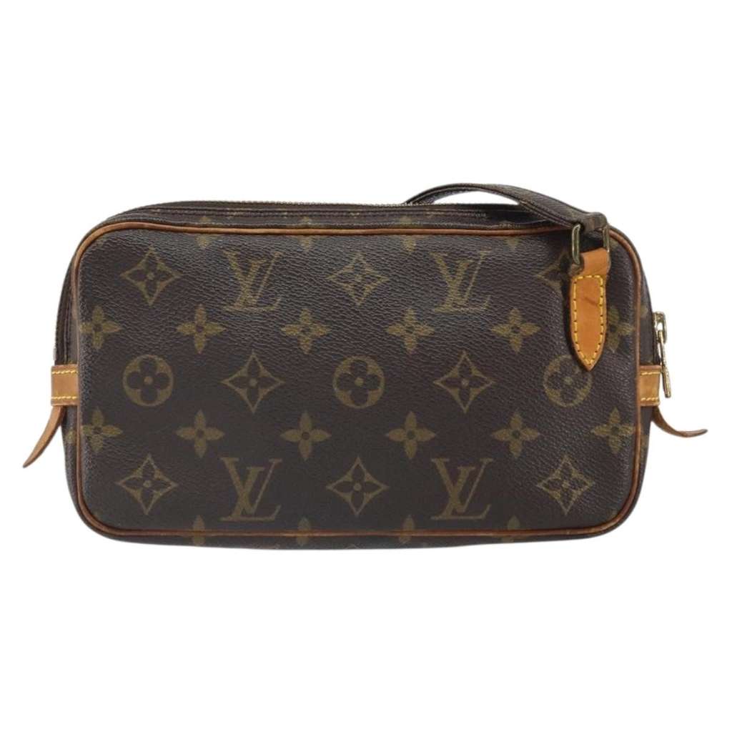 Louis Vuitton Pochette Marly Bandouliere Bag Brown Canvas Fair condition - Back View