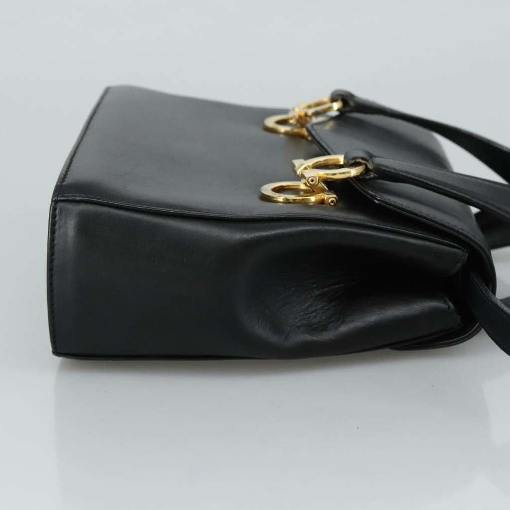 Salvatore Ferragamo Gancini handbag Black Leather Good condition - Inside View