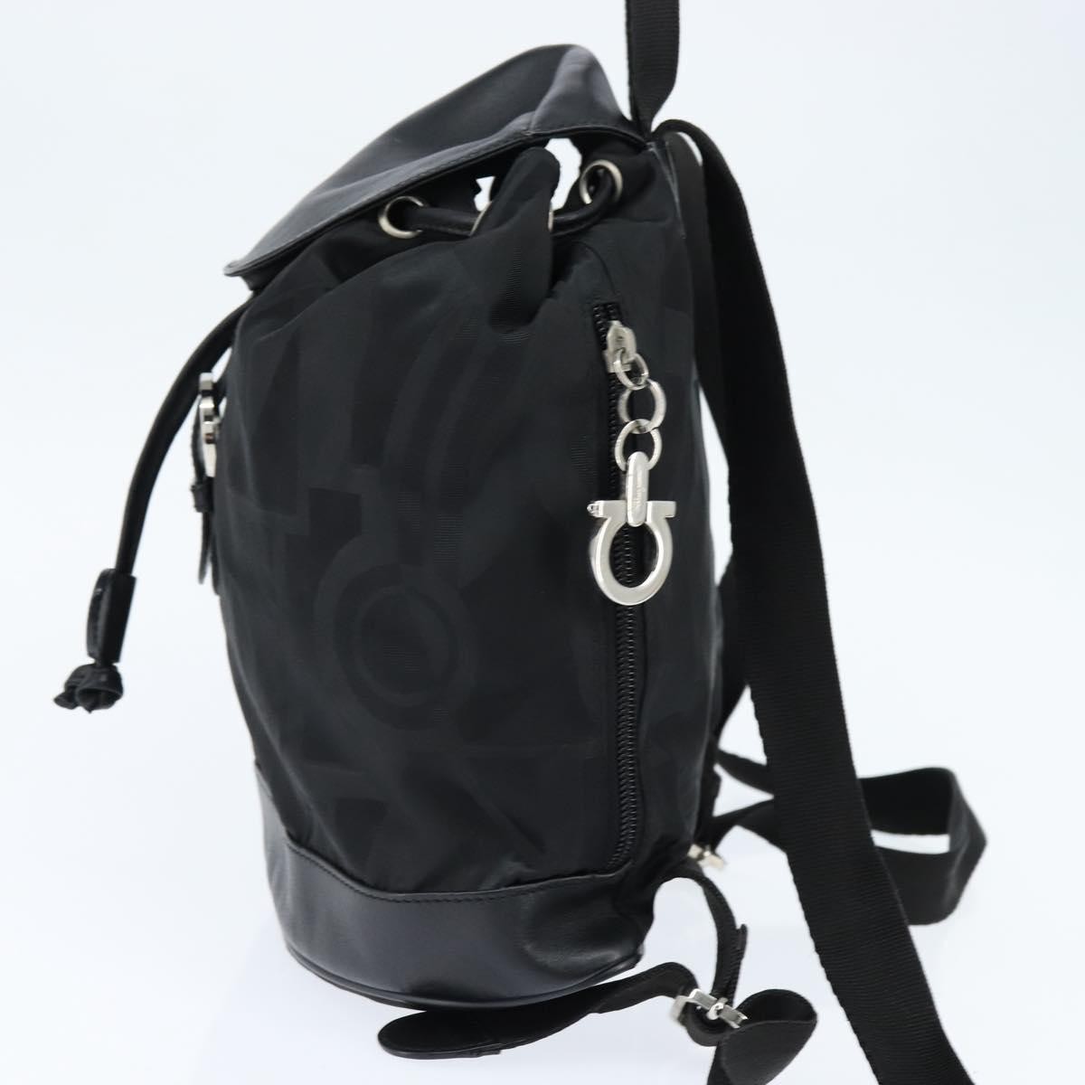 Salvatore Ferragamo Flap Buckle Backpack Black Good condition - Inside View