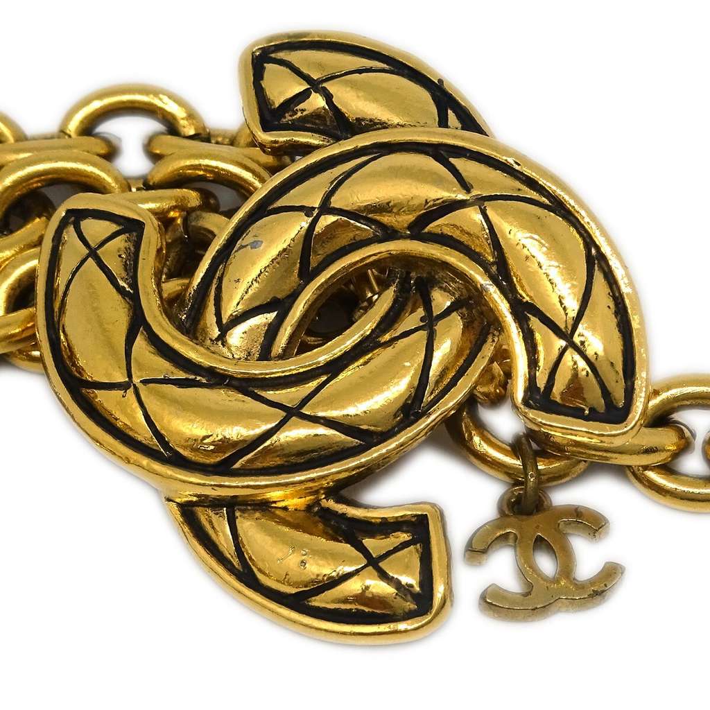 Chanel Quilted CC Multi Chain Belt Gold Good condition - Back View