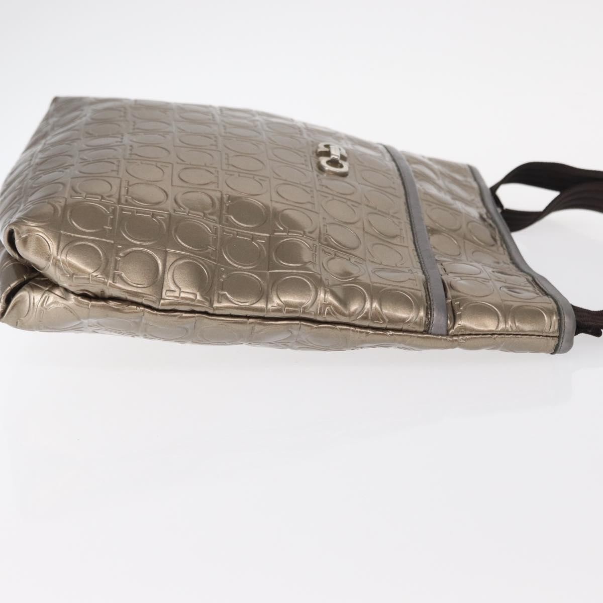 Salvatore Ferragamo Gancini Shoulder Bag Gold Good condition - Inside View