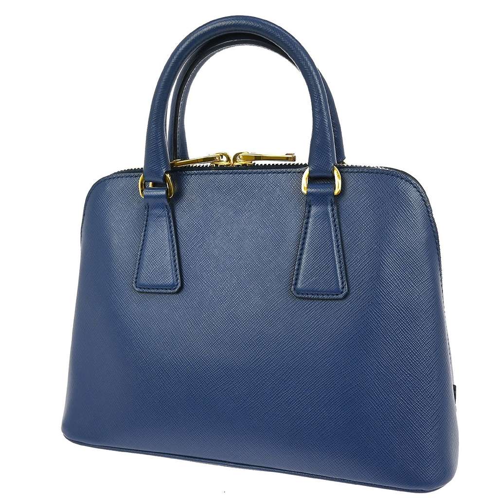 Prada Promenade Bag Blue Leather Good condition - Back View