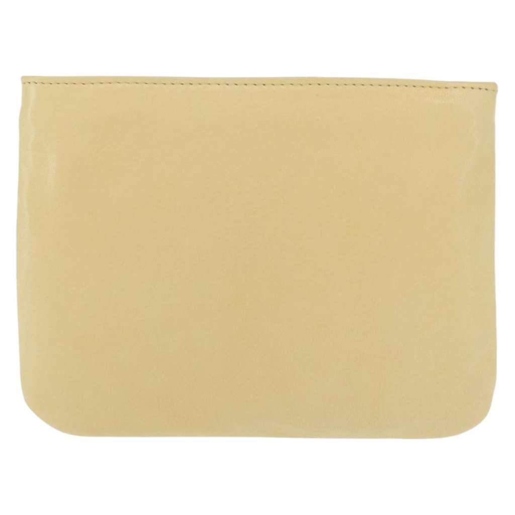 Loewe Pochette Beige Leather Good condition - Back View