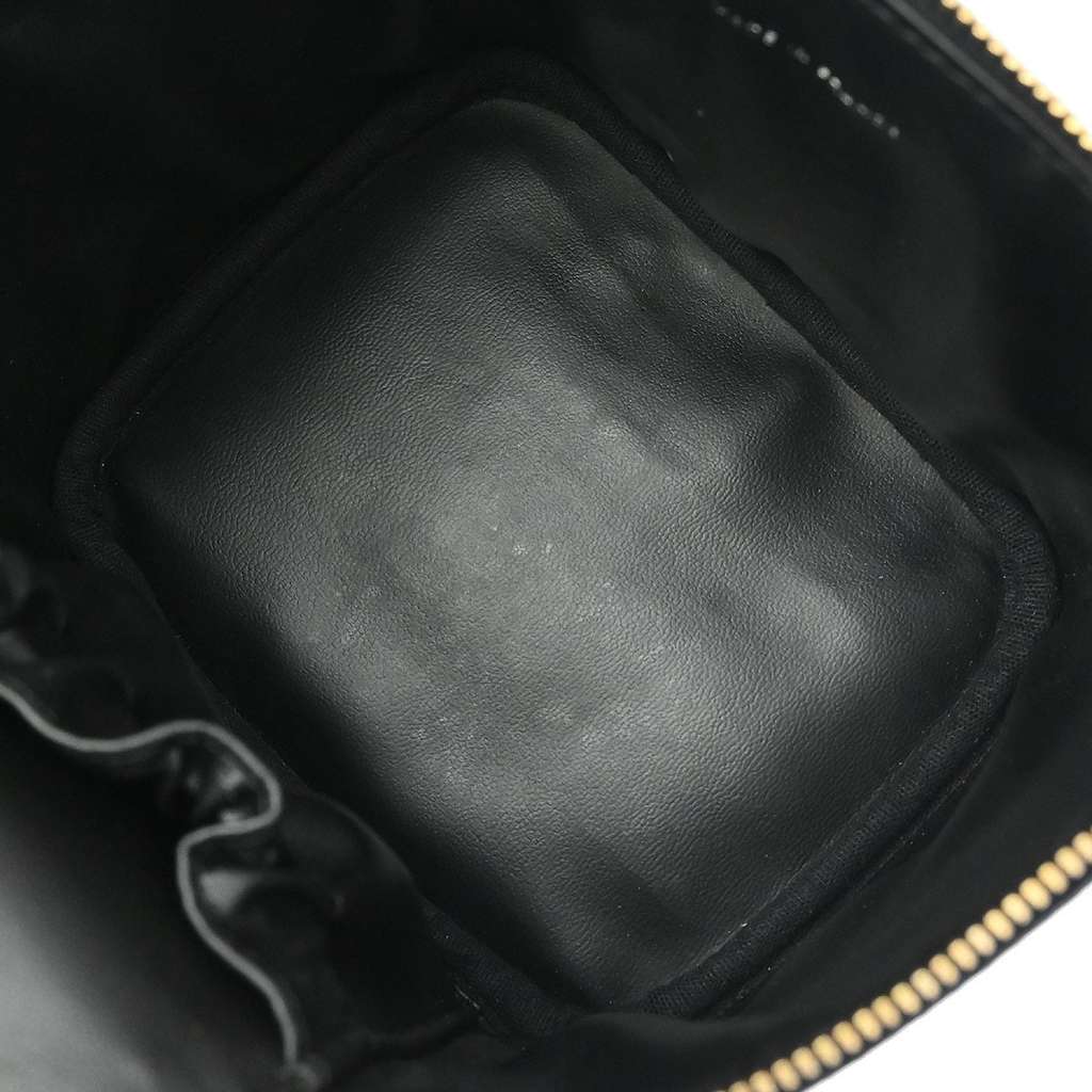 Chanel Vintage Timeless Cosmetic Case Black Leather Good condition - Inside View