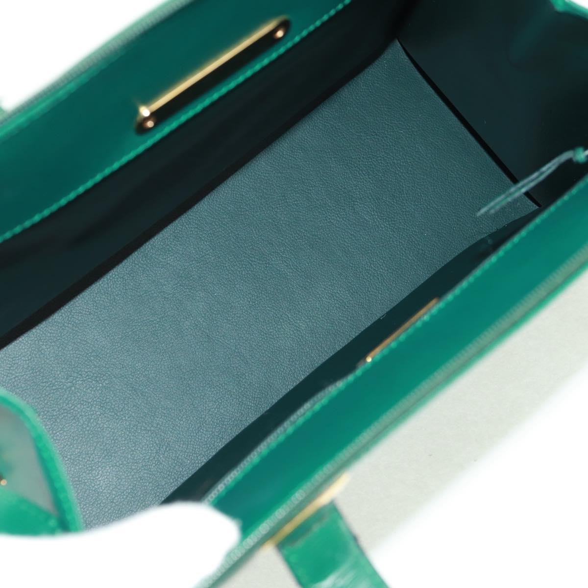 Christian Dior Vintage Handbag Green Leather Good condition - Box View