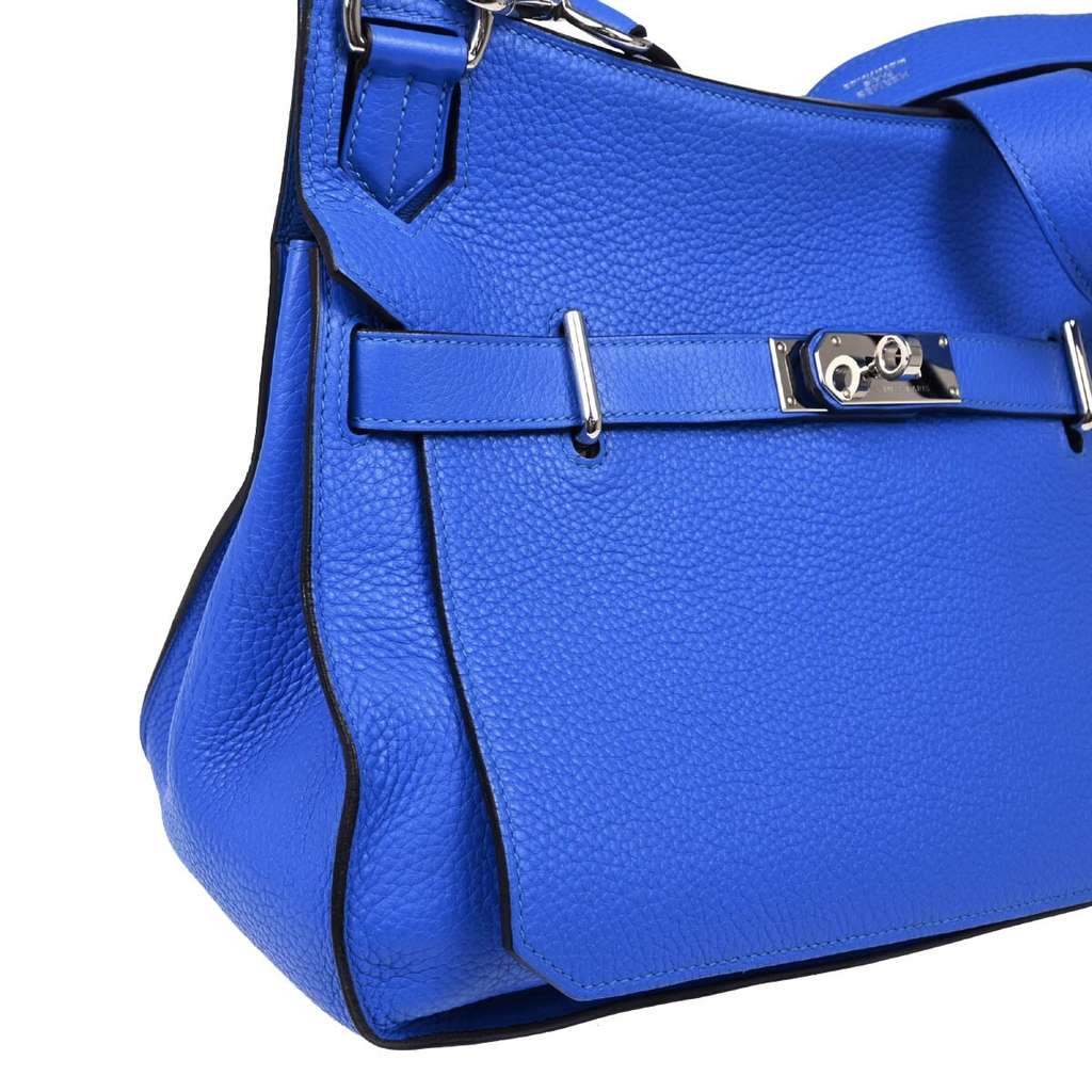 Hermès Jypsiere Bag Blue Leather Good condition - Inside View