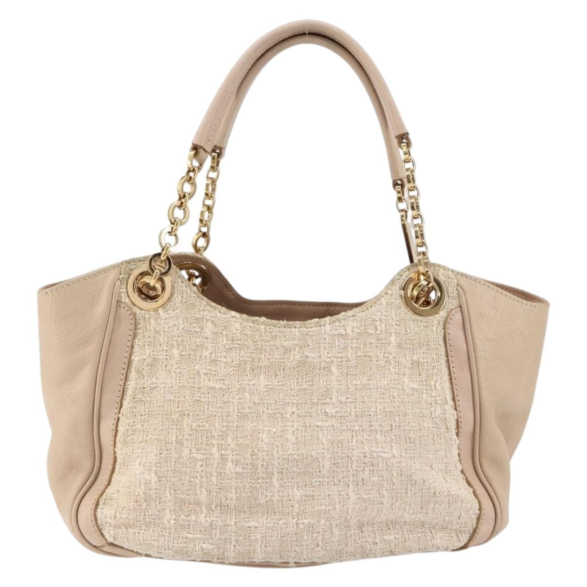 Salvatore Ferragamo Gancini Tote Beige Leather Good condition - Back View