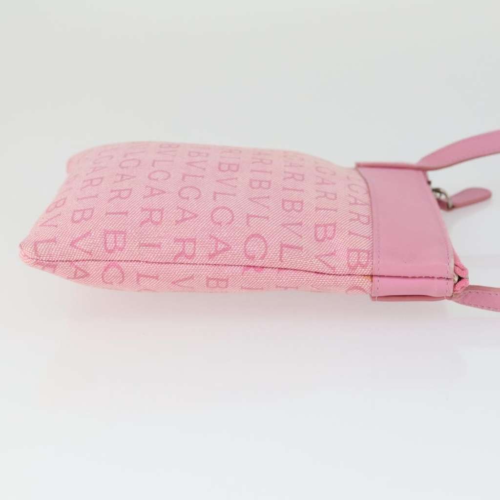 Bvlgari Logomania Shoulder Bag Pink Canvas Good condition - Inside View