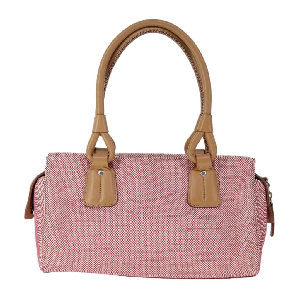 Burberry Vintage Handbag Red Canvas Good condition - Back View