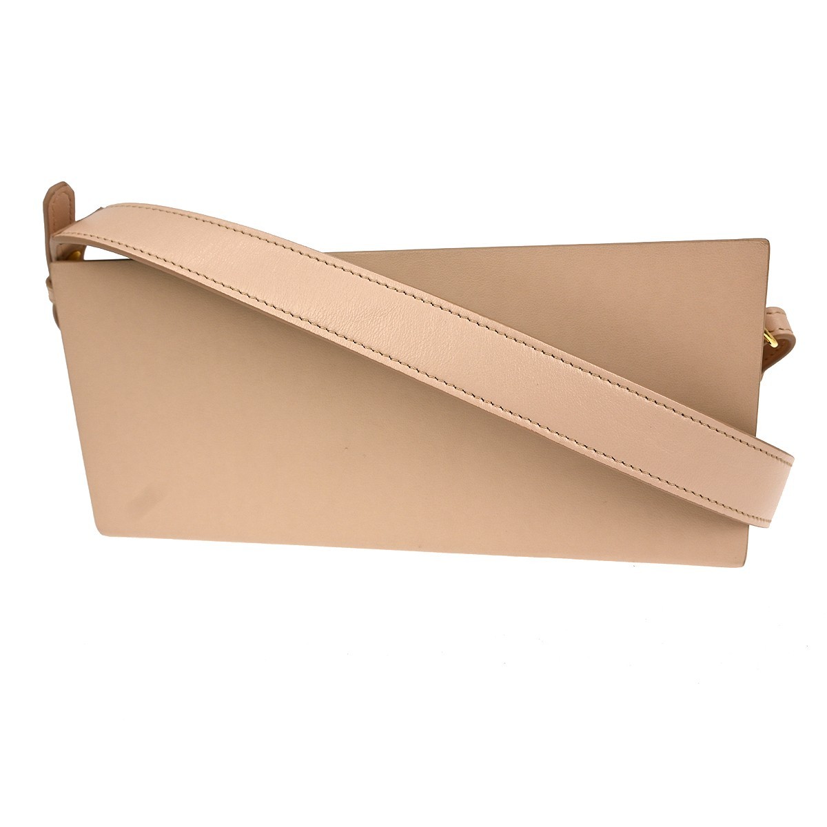 Fendi Logo Horizontal Box Crossbody Bag Pink Leather Good condition - Back View