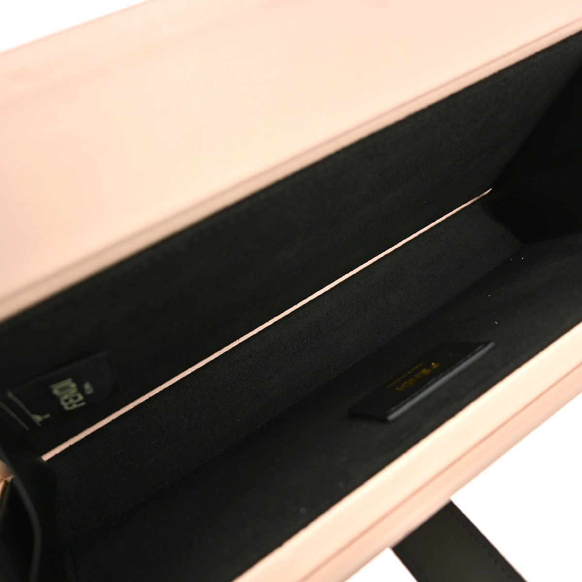 Fendi Logo Horizontal Box Crossbody Bag Pink Leather Good condition - Inside View