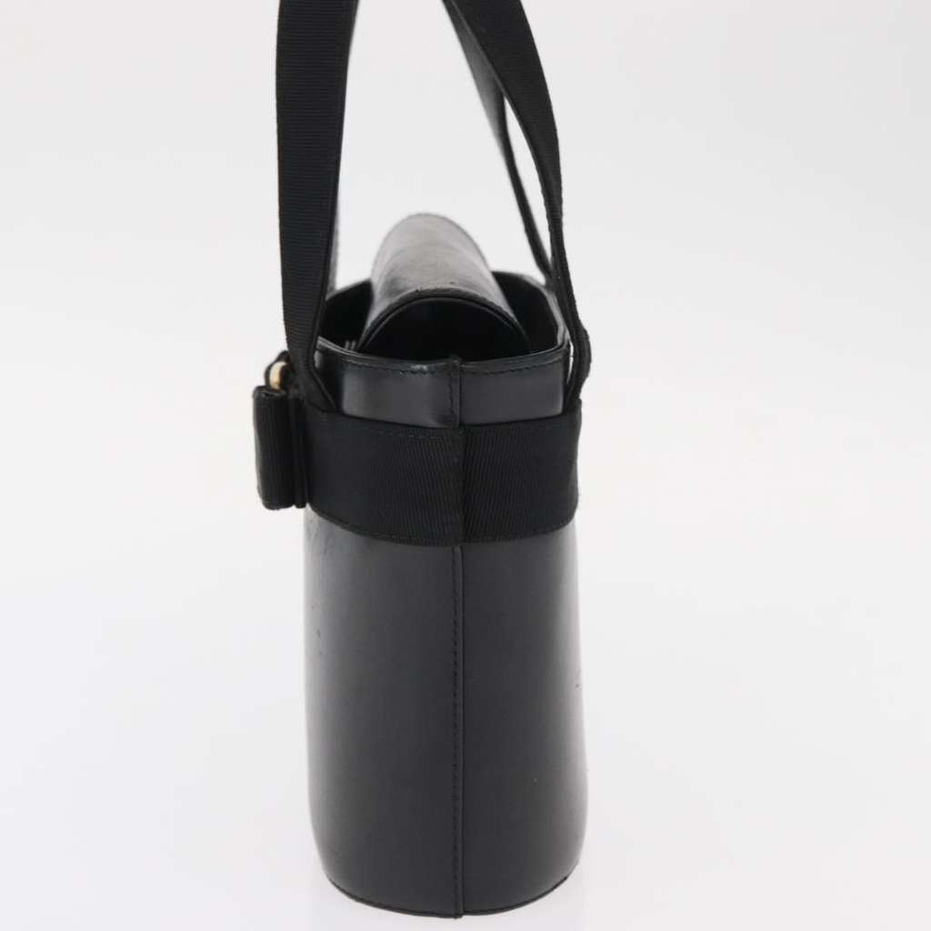 Salvatore Ferragamo Vara Bow Top Handle Bucket Bag Black Leather Good condition - Inside View
