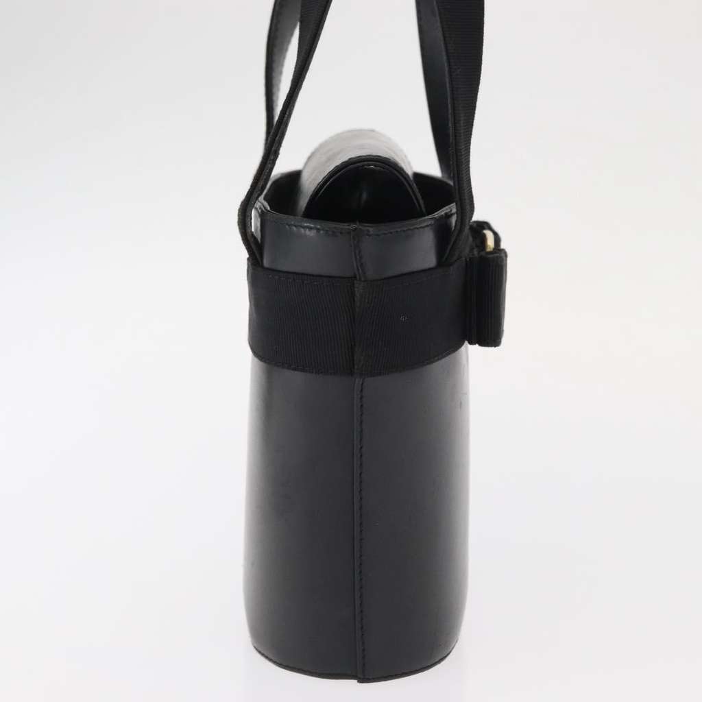 Salvatore Ferragamo Vara Bow Top Handle Bucket Bag Black Leather Good condition - Model View