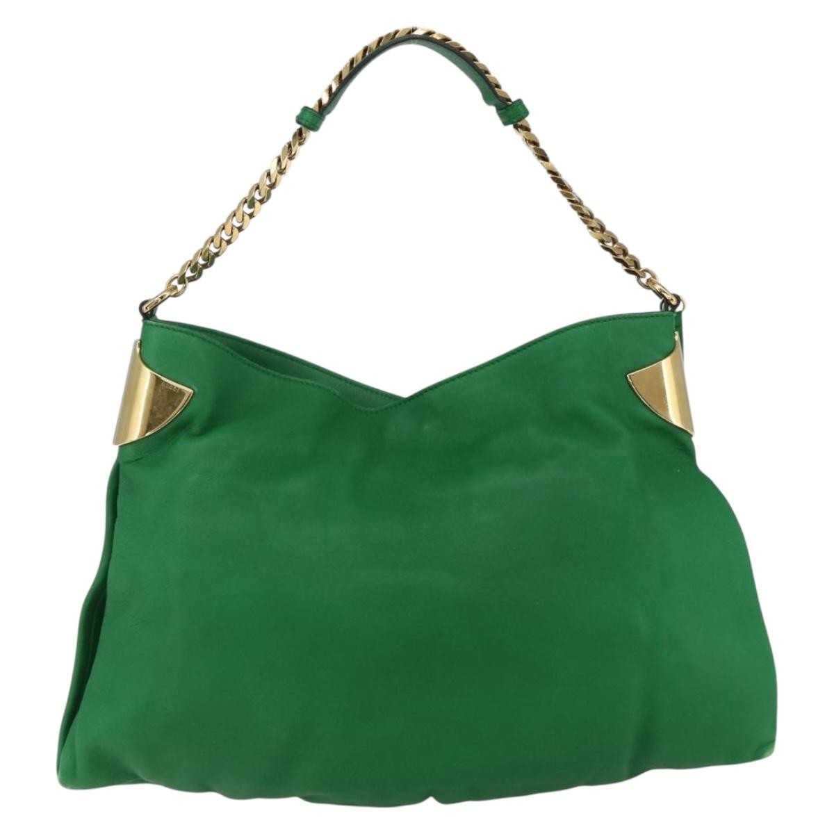 Gucci 1970 Hobo Green Leather Good condition - Back View