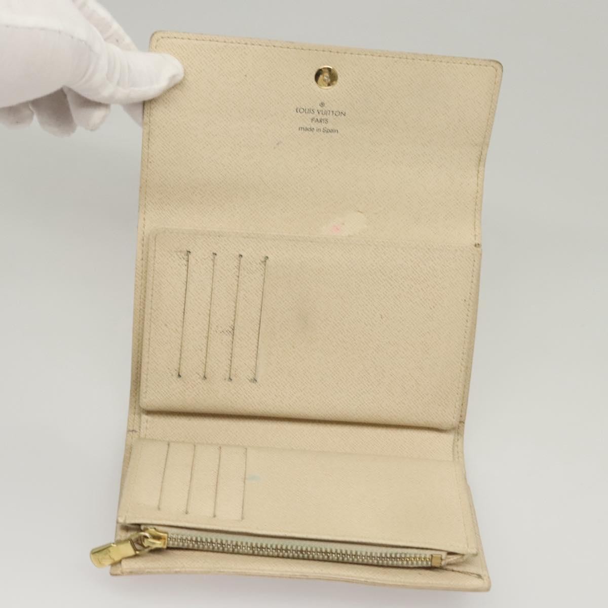 Louis Vuitton Alexandra Wallet White Canvas Good condition - Box View