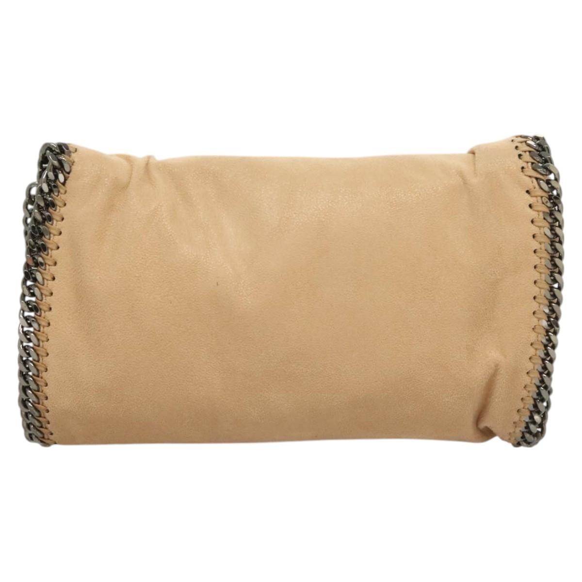 Stella Mccartney Falabella Flap Crossbody Bag Beige Suede Good condition - Back View