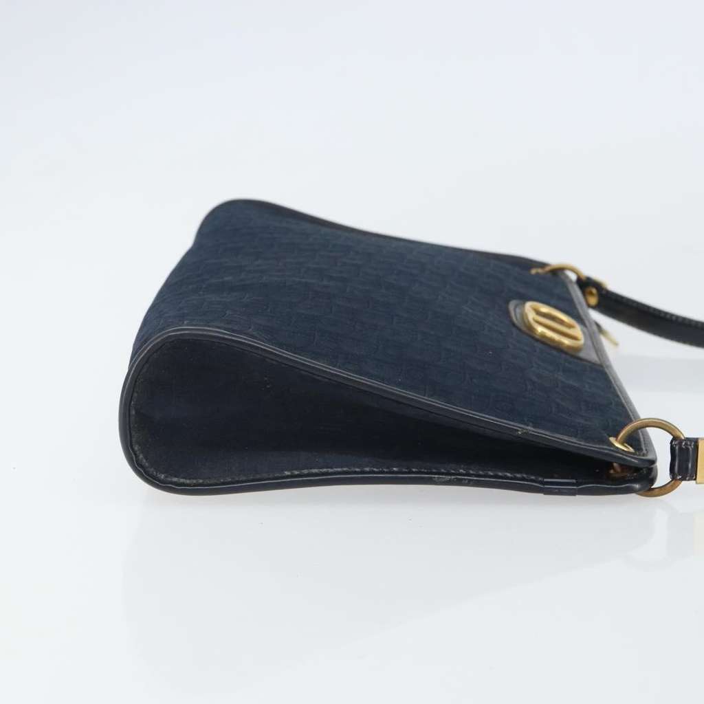 Christian Dior Vintage CD trotter Shoulder bag Navy Canvas Good condition - Inside View