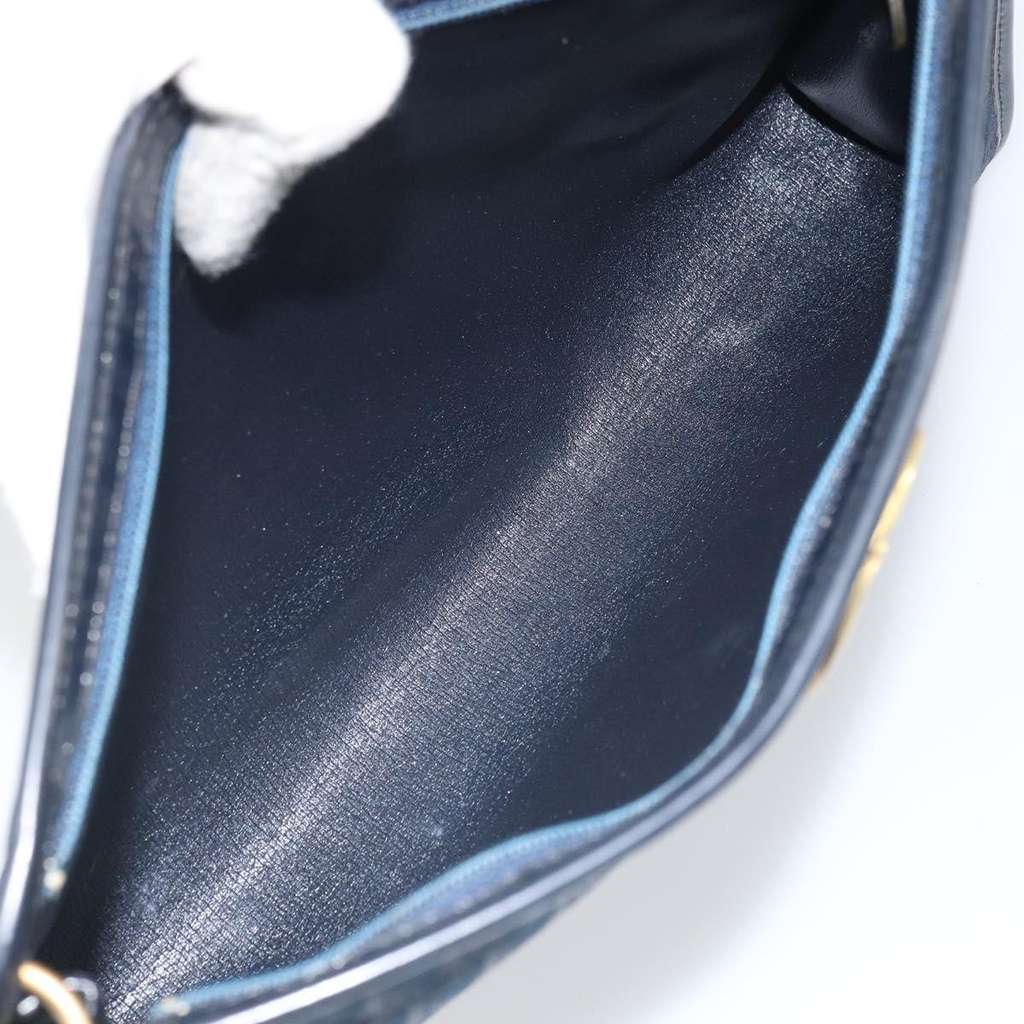 Christian Dior Vintage CD trotter Shoulder bag Navy Canvas Good condition - Box View