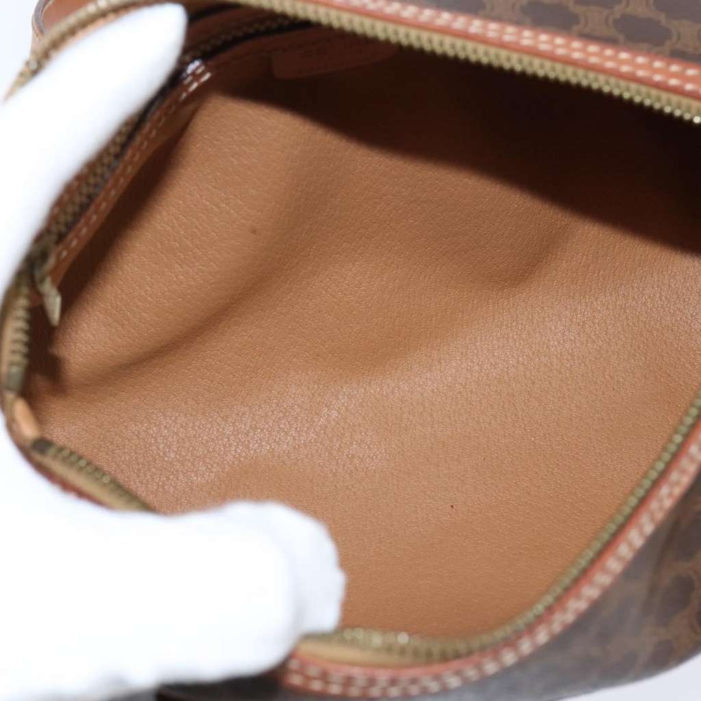 Celine Vintage Macadam Shoulder Bag Brown Canvas Good condition - Box View