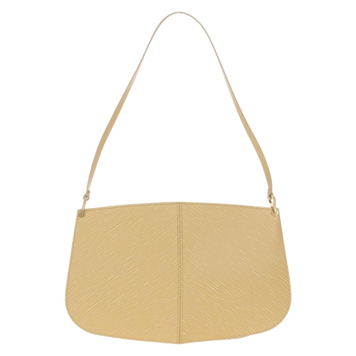 Louis Vuitton Demi Lune Pochette Beige Leather Very good condition - Back View