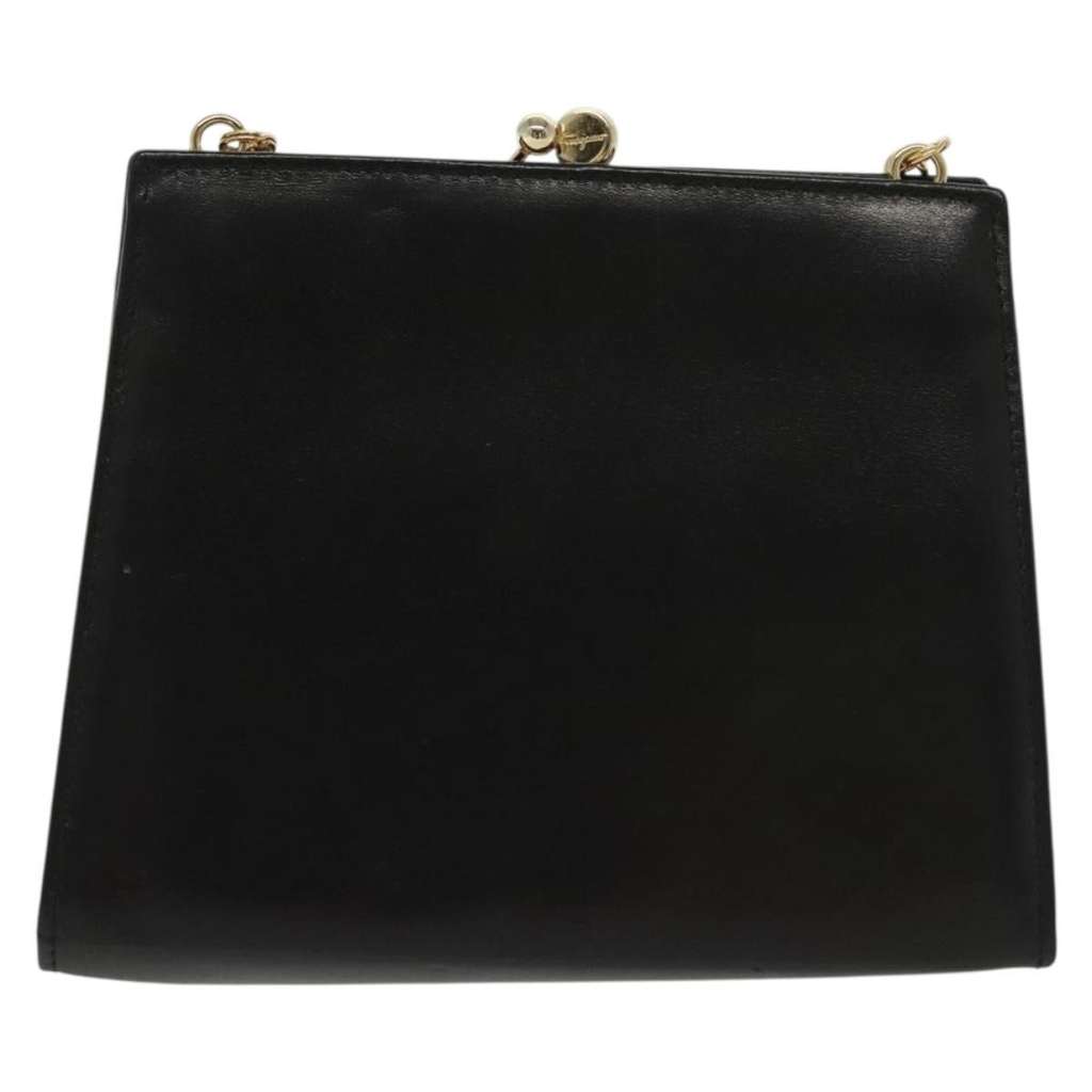 Salvatore Ferragamo Vala Shoulder Bag Black Leather Good condition - Back View