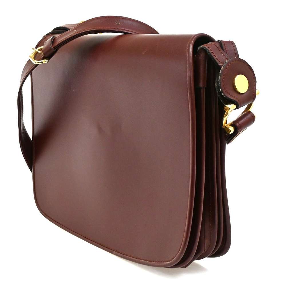 Cartier Must de Cartier Shoulder Bag Burgundy Leather Good condition - Inside View