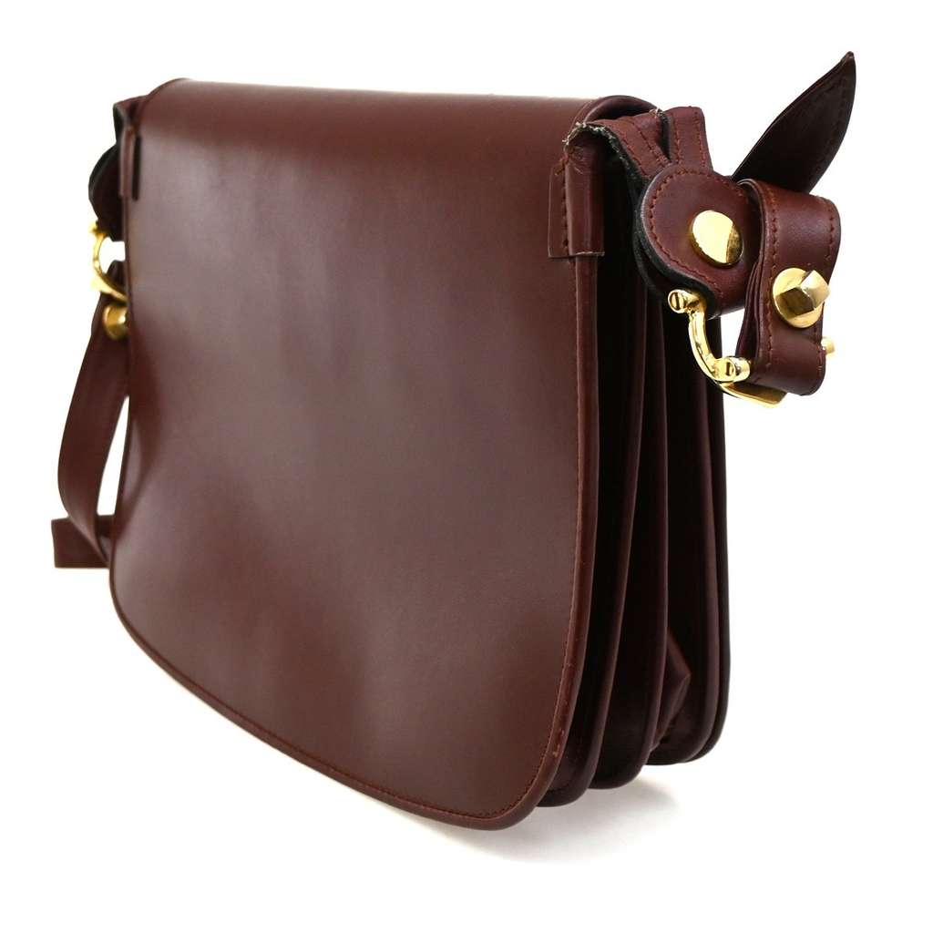 Cartier Must de Cartier Shoulder Bag Burgundy Leather Good condition - Model View