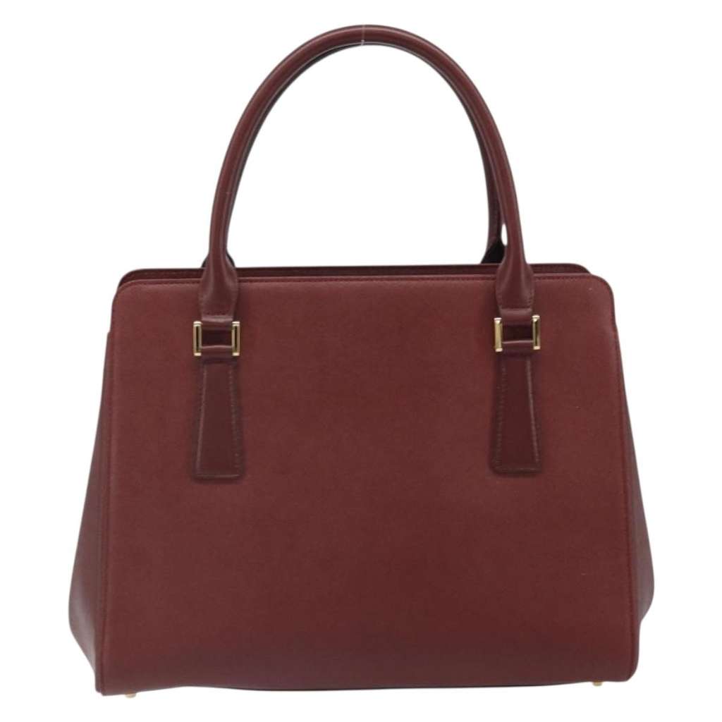 Burberry Vintage Handbag Burgundy Leather Good condition - Back View