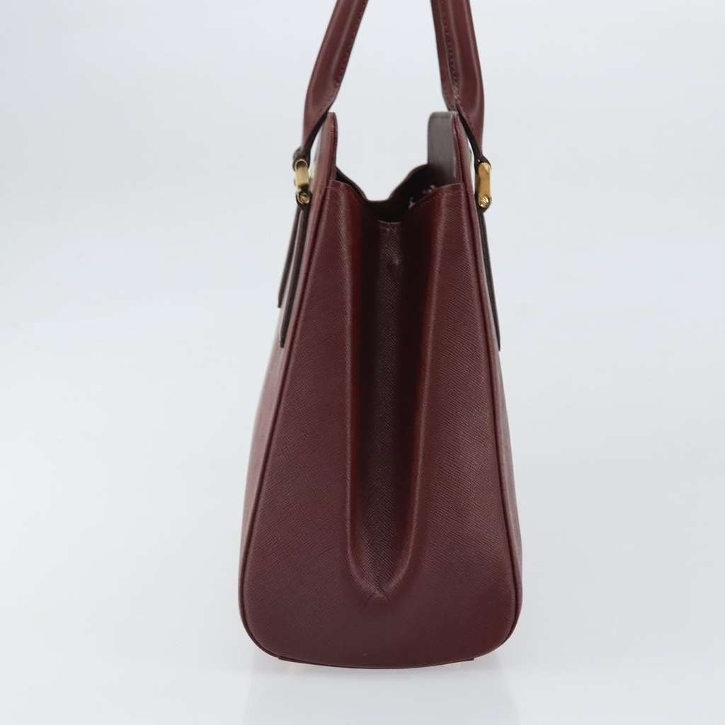 Burberry Vintage Handbag Burgundy Leather Good condition - Model View