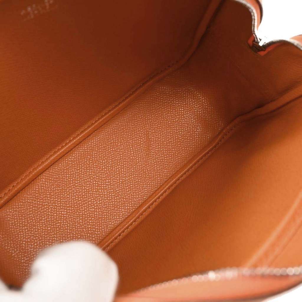 Hermès Plume Bag Orange Leather Good condition - Inside View